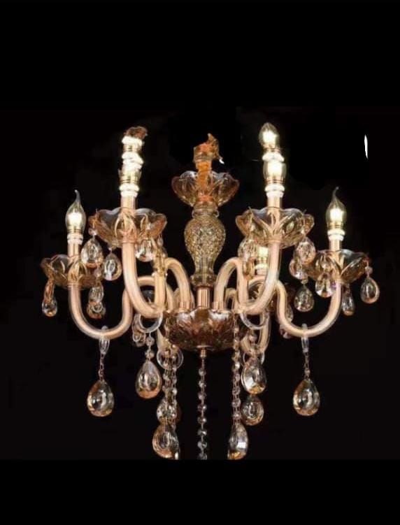 Glass Italian Chandelier, Candle-Style